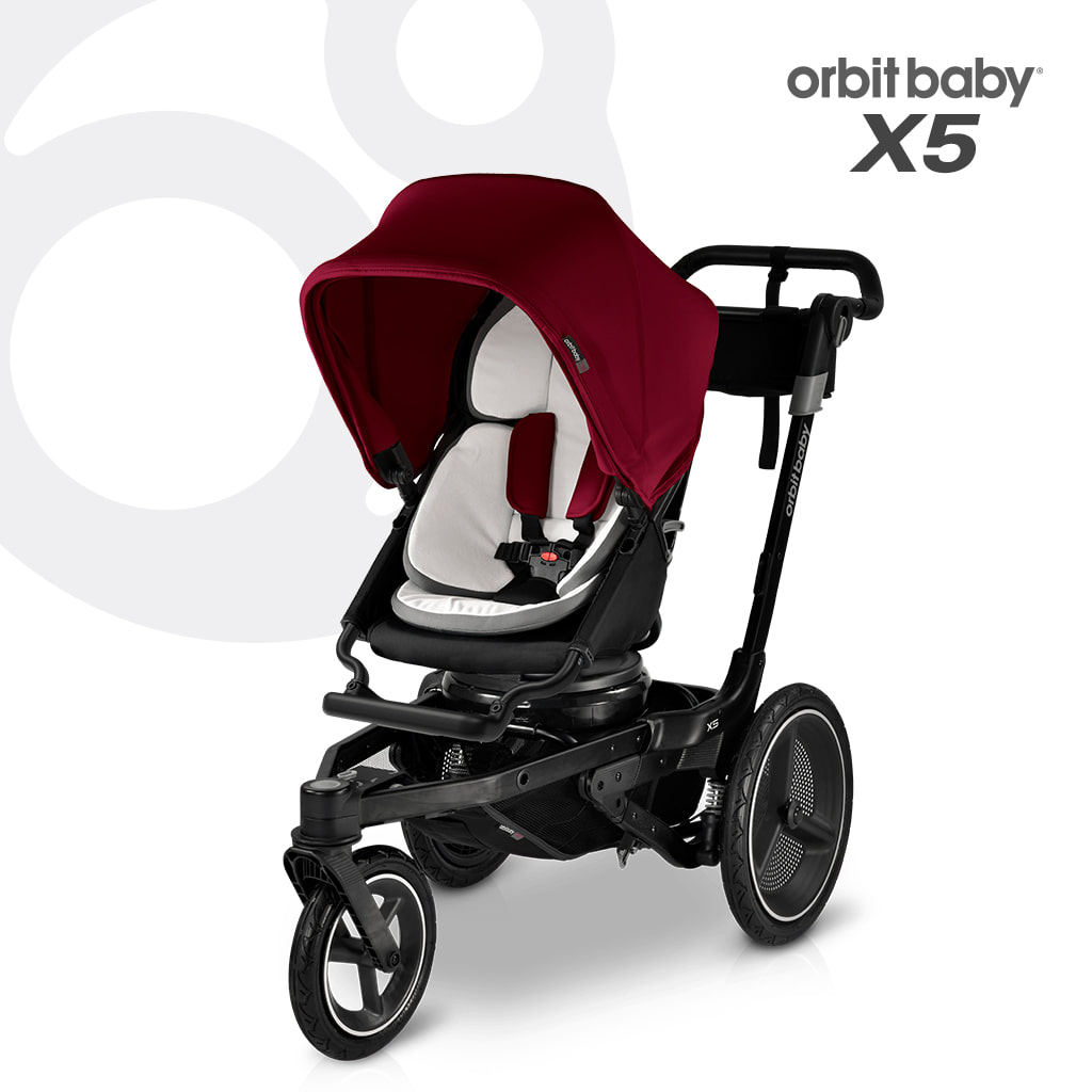 [오르빗][휴대용유모차 증정] X5 디럭스 아기 신생아 조깅 유모차 - 블랙 (블랙 시트 / 선쉐이드 색상선택)