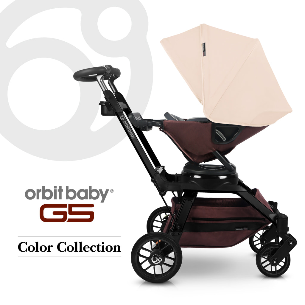 [5%추가할인][오르빗] G5 디럭스 아기 신생아 명품 유모차 - 모카 (블랙프레임 / 선쉐이드 색상선택)