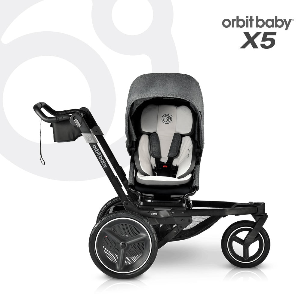 [오르빗][휴대용유모차증정] X5 디럭스 아기 신생아 조깅 유모차 - 블랙 (멜란지그레이)