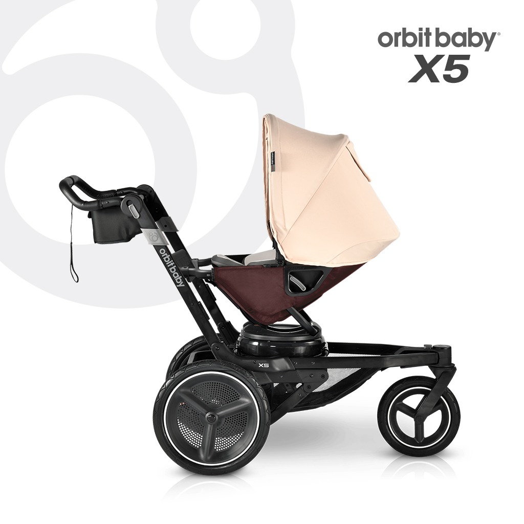 [오르빗][휴대용유모차증정] X5 디럭스 아기 신생아 조깅 유모차 - 블랙 (모카 시트 / 선쉐이드 색상선택)